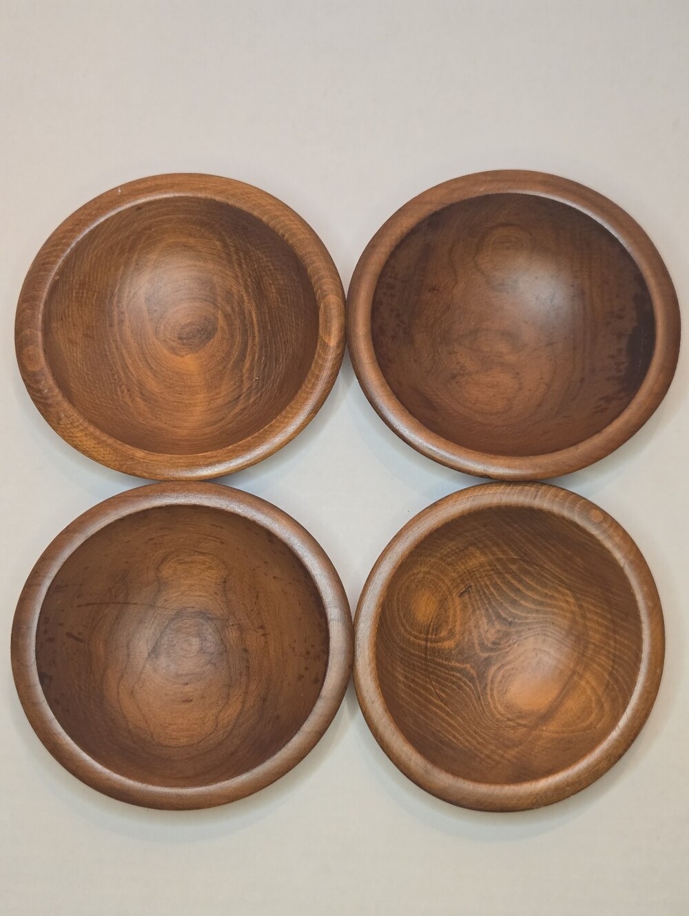 Woodcroftery Fruitwood Cherry Salad  Bowl Set Of 4 Rustic